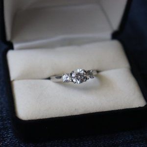 925 Sterling Silver and Cubic Zirconia "Kiera" Engagement Ring
